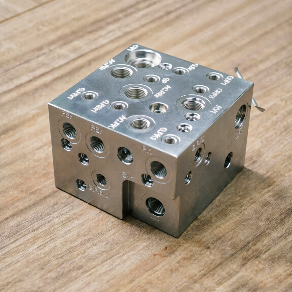 Customized Hydraulic Manifold Block | CNC Machined Hydraulic Valve Cluster for Industrial Machinery